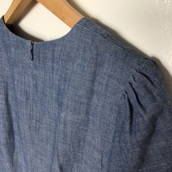 J. Crew Chambray Faux Wrap Dress, 12 - Picture 5 of 8